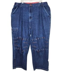 Mac Gear Macgear Vintage Y2K 90s Jeans‎ Denim Utility Adjustable Waist Skater 54